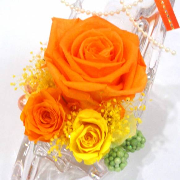 一般カテゴリー,《Preserved Flower》Acrylic High heels Orange,フラワーショップ花樹園
