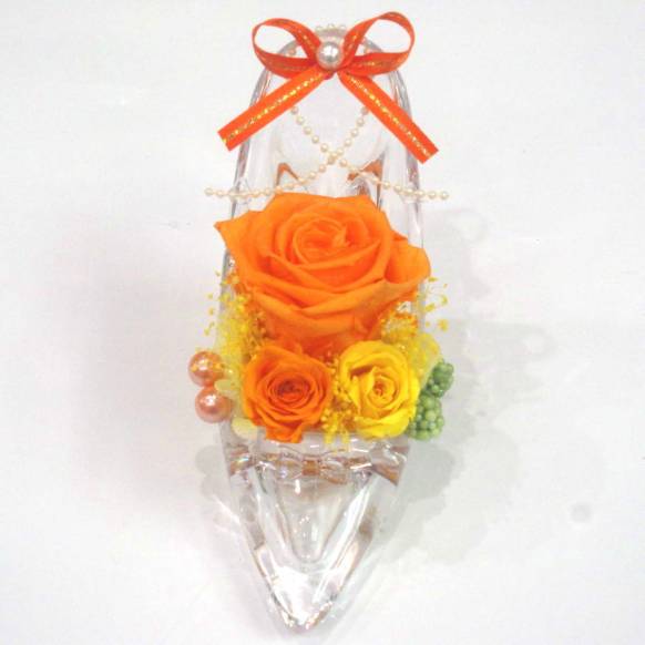 一般カテゴリー,《Preserved Flower》Acrylic High heels Orange,フラワーショップ花樹園