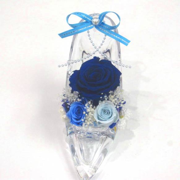 一般カテゴリー,《Preserved Flower》Acrylic High heels Blue,フラワーショップ花樹園