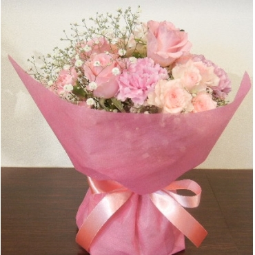 ❀み◯❀ プリザーブドフラワー ピンク＆レッド ブーケ スタンディング