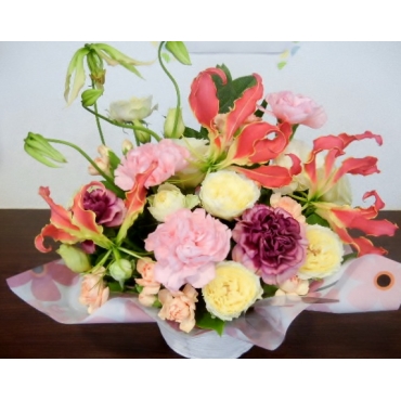 ミックス花材おまかせアレンジメント インターネット花キューピット フラワーギフト 手渡し ミックス花材おまかせアレンジメント インターネット花キューピット フラワーギフト 手渡し