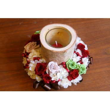 キャンドル リース インターネット花キューピット お取り寄せフラワーギフト