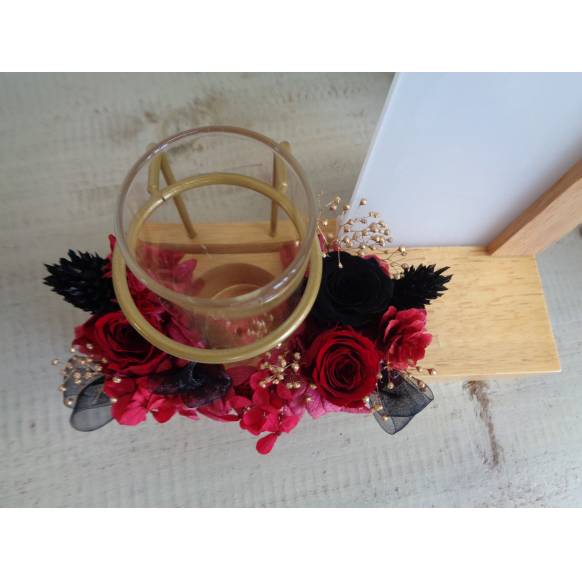 一般カテゴリー,プリザ・フォトフレームレッド&ブラック,緑花園