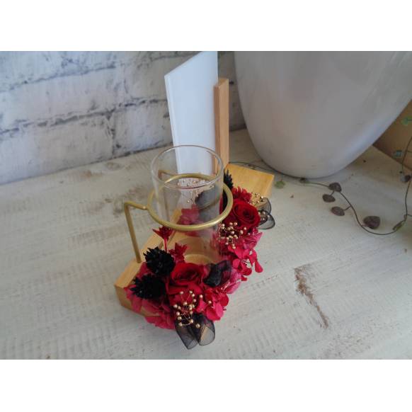 一般カテゴリー,プリザ・フォトフレームレッド&ブラック,緑花園