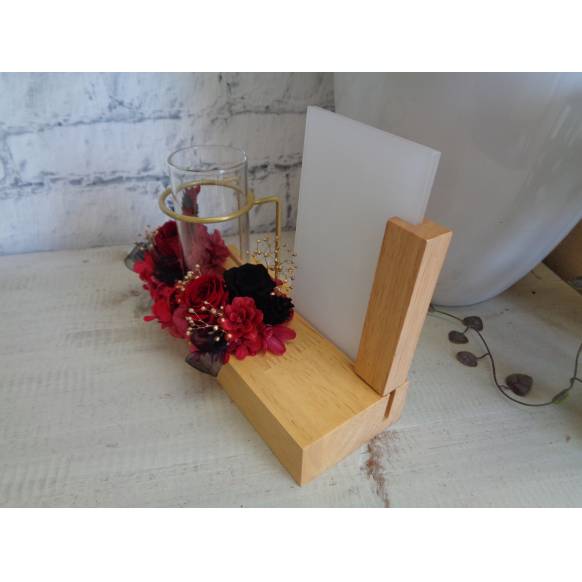 一般カテゴリー,プリザ・フォトフレームレッド&ブラック,緑花園