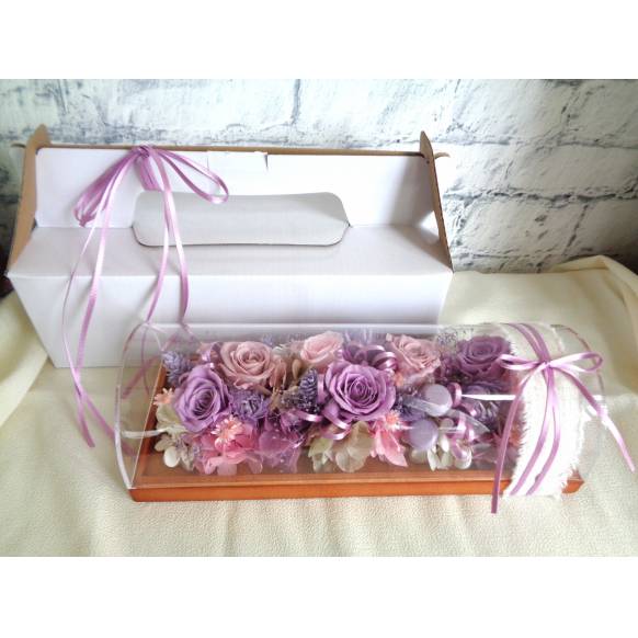 一般カテゴリー,プリザのフラワーロールケーキ・パープル,緑花園