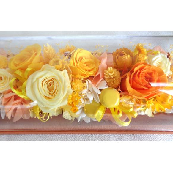 一般カテゴリー,プリザのフラワーロールケーキ・黄色オレンジ,緑花園