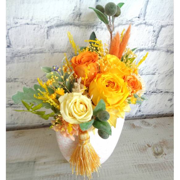 一般カテゴリー,プリザ・和モダン雅( 黄),緑花園