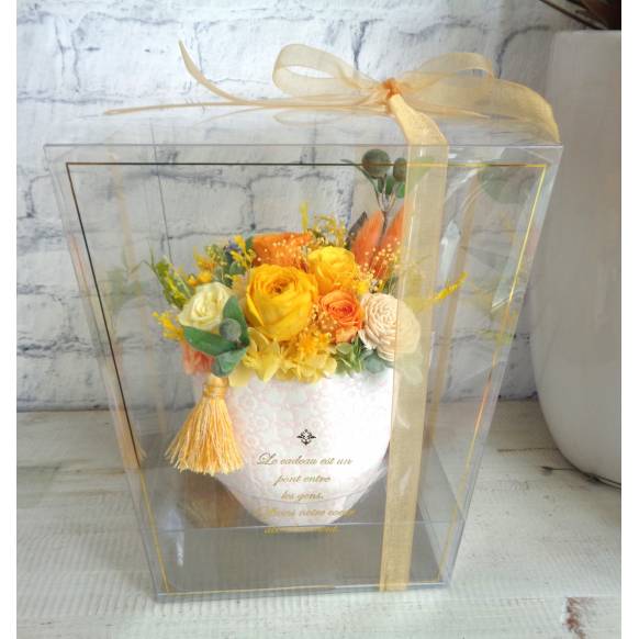 一般カテゴリー,プリザ・和モダン雅( 黄),緑花園