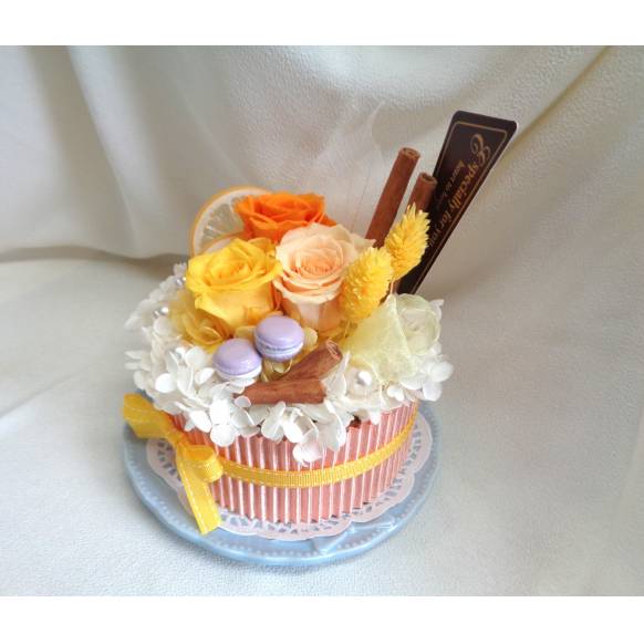 一般カテゴリー,プリザ・フラワーホールケーキ・レモン,緑花園