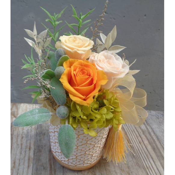 一般カテゴリー,プリザ・和モダンオレンジ色,緑花園