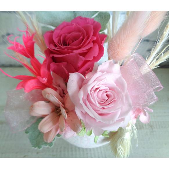 一般カテゴリー,プリザ和モダン・薔薇色,緑花園