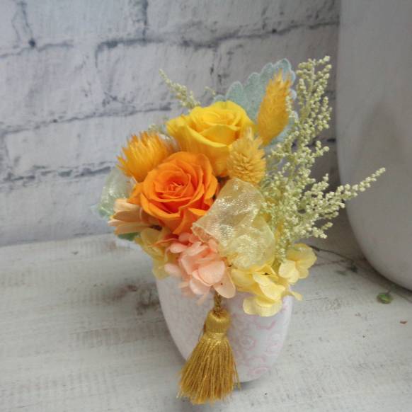 一般カテゴリー,プリザ和モダン・橙色,緑花園