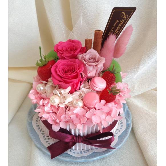 プリザ・フラワーホールケーキ・ストロベリー一般カテゴリー