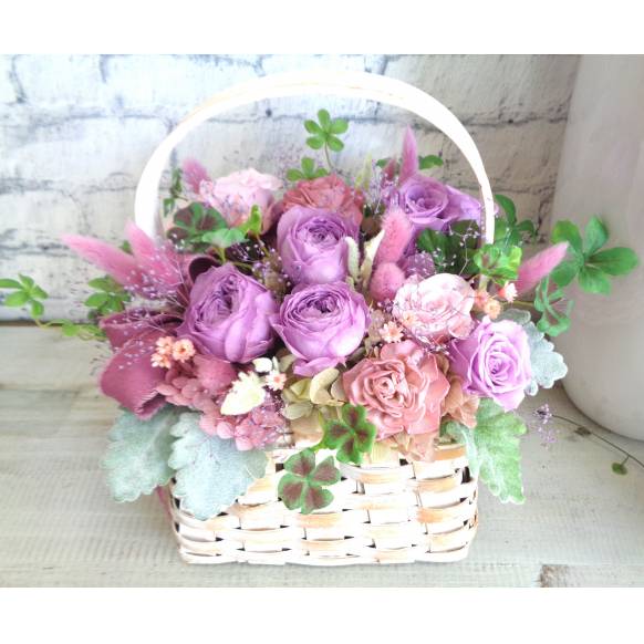 プリザバスケット／ゴージャス・パープル一般カテゴリー