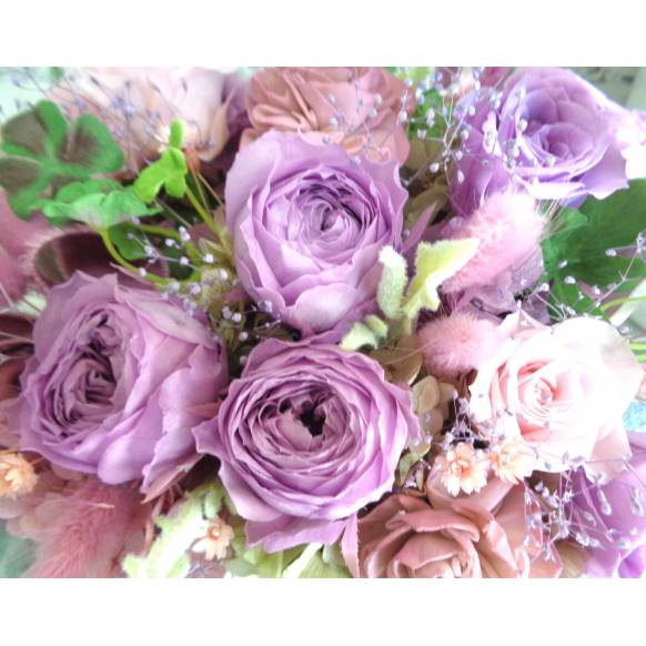 一般カテゴリー,プリザバスケット／ゴージャス・パープル,緑花園