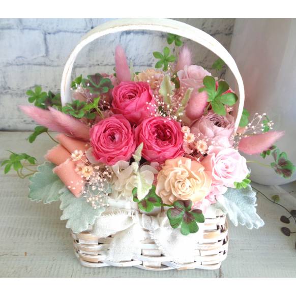 プリザバスケット/ゴージャス・ピンク一般カテゴリー