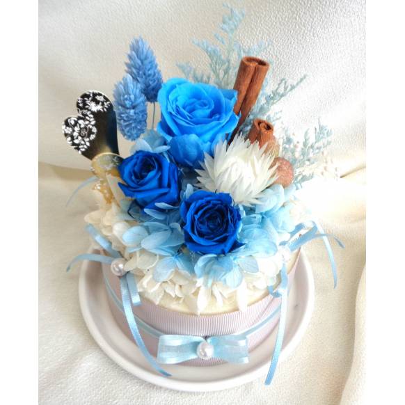 お取り寄せ オリジナルフラワー ぷりざフラワーホールケーキミニ