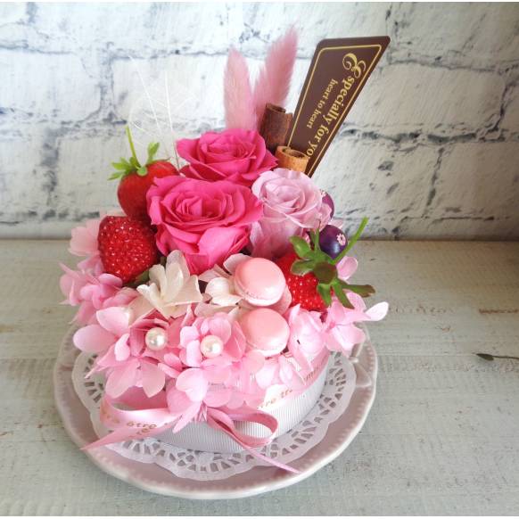 プリザ・フラワーホールケーキ・ストロベリー一般カテゴリー