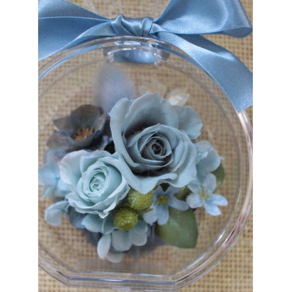 一般カテゴリー,香水瓶プリザーブドアレンジ/ブルー,アグレアーブル花や