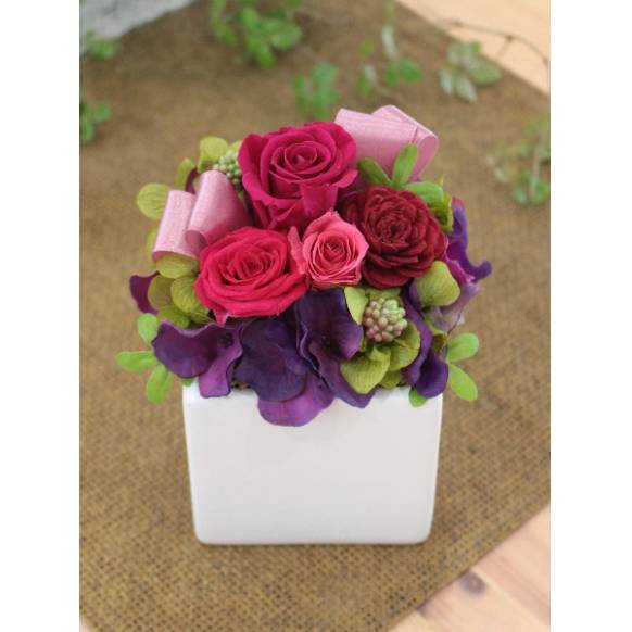 一般カテゴリー,プリザーブドアレンジ「ファーストプリザ/ルージュ」,アグレアーブル花や