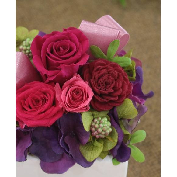 一般カテゴリー,プリザーブドアレンジ「ファーストプリザ/ルージュ」,アグレアーブル花や