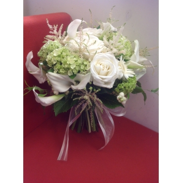 生花】グリーン×ホワイト クラッチブーケ 花嫁 人気 【結婚式